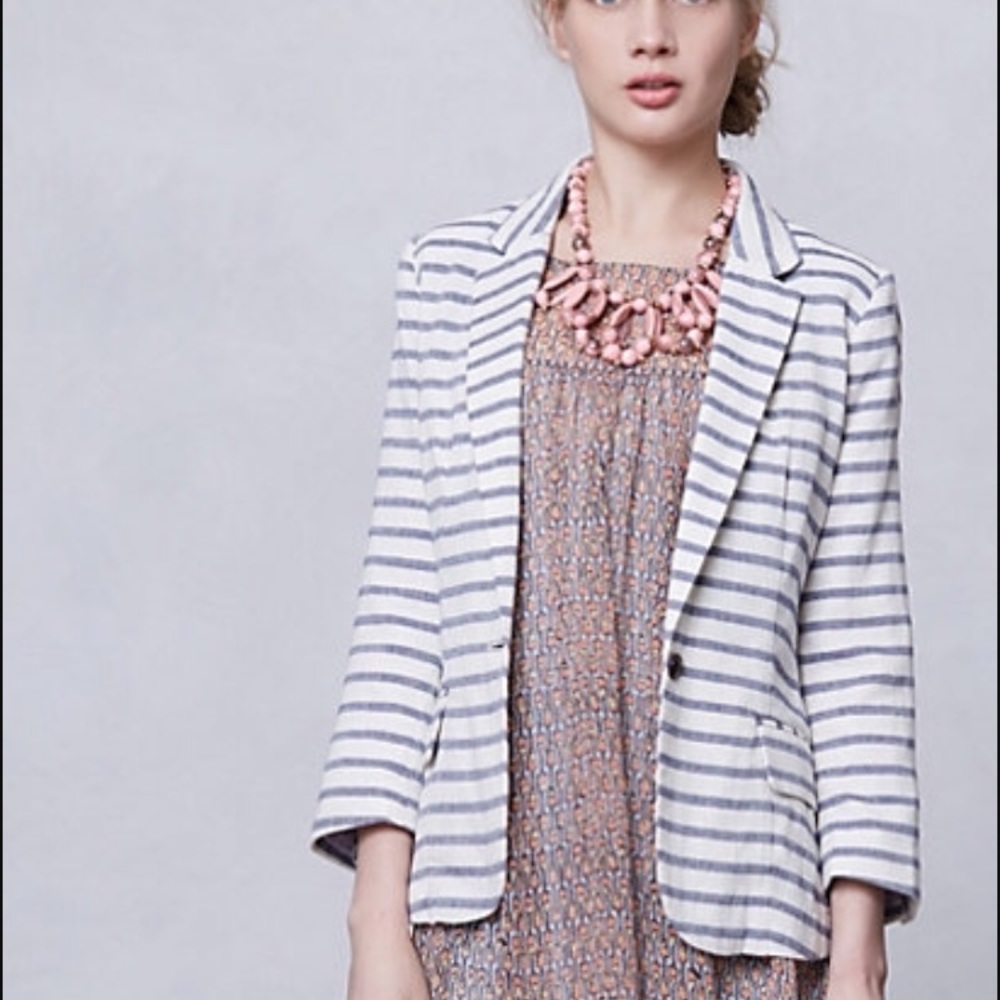 Anthropologie Striped Jacket by Isabella Sinclair