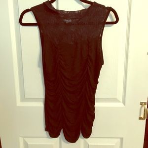 Black lace dress shirt