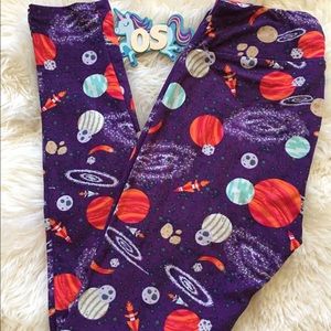 New Lularoe Planets OS Leggings - Unicorn print