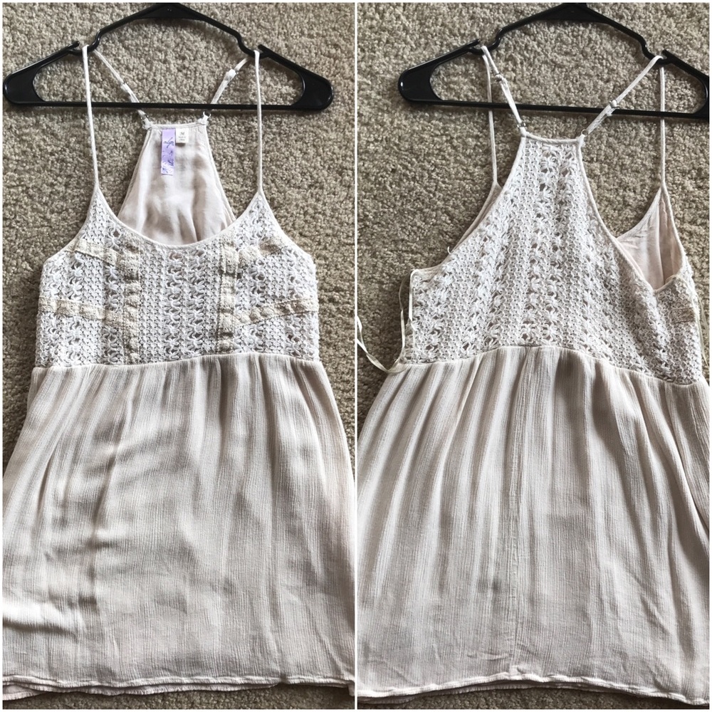 Crochet off white dress from Francesca's