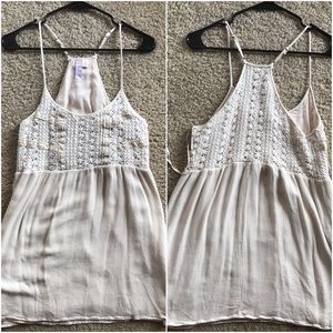 Crochet off white dress from Francesca's