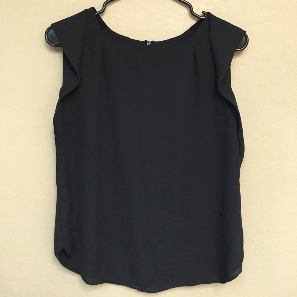 Black detailed blouse