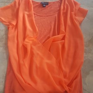 Very cute orange blouse!