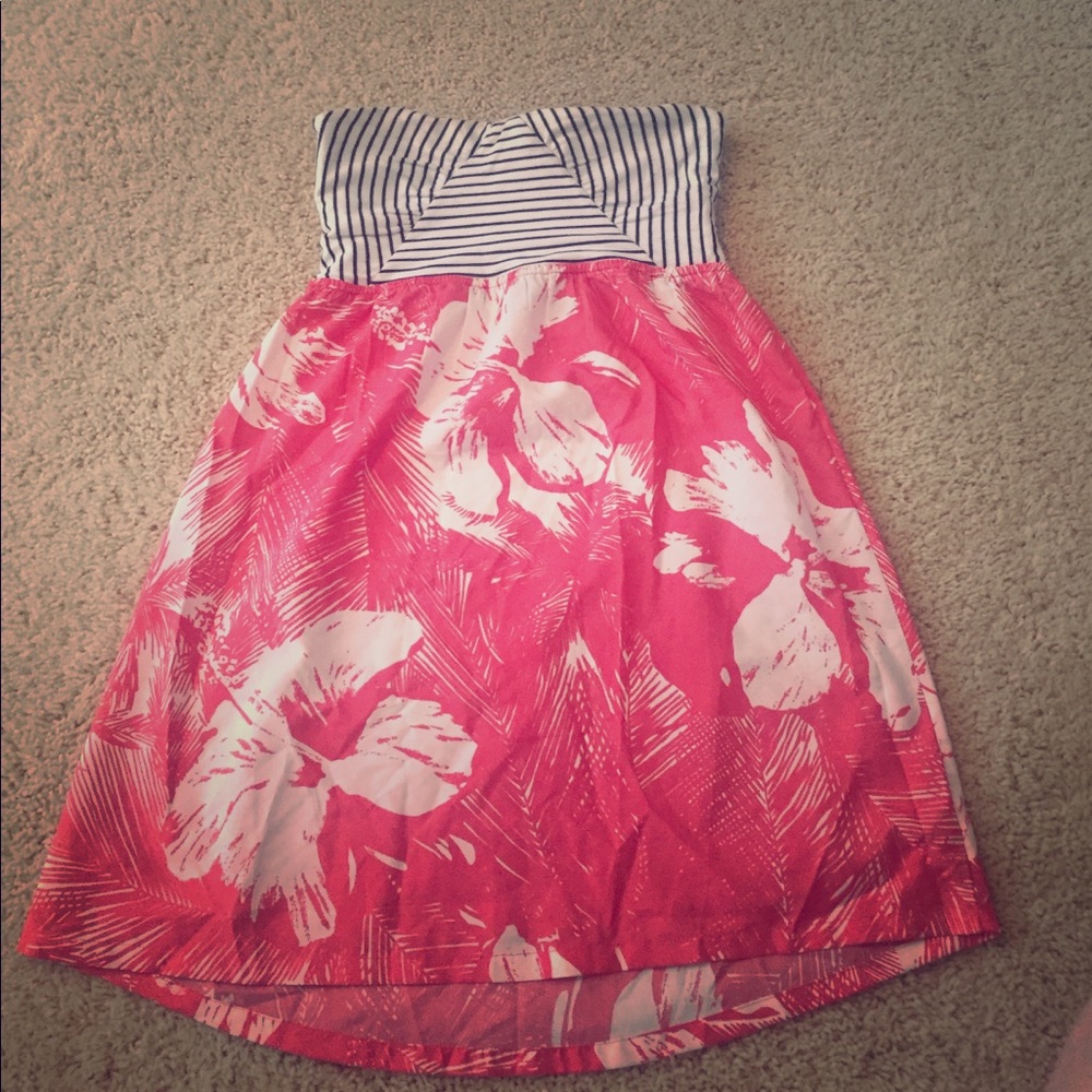 Summery palm and flower short dress or long shirt