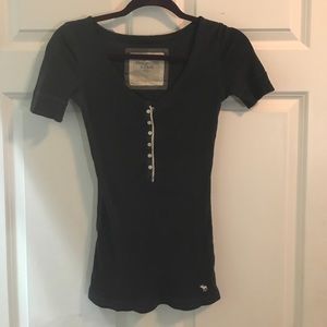 NAVY blue Abercrombie and fitch shirt