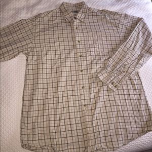 Cotton plaid button down shirt