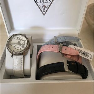 Guess watch with three interchangeable bands