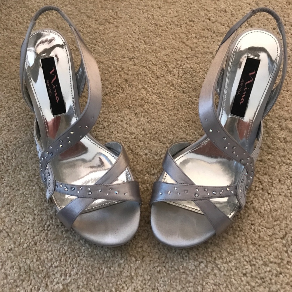 Nina Silver Prom/Wedding Heels