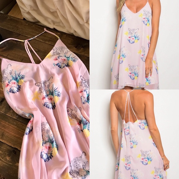 Peach Love California Dresses & Skirts - Peach Love Flowy Tiger Dress