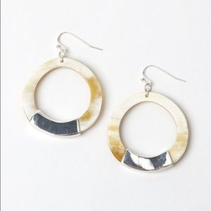 Noonday Collection "Adorned" Horn & Metal Earrings