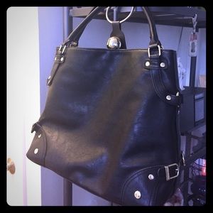Large black bag gold hard ware