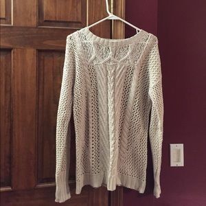 Sweater with lace top