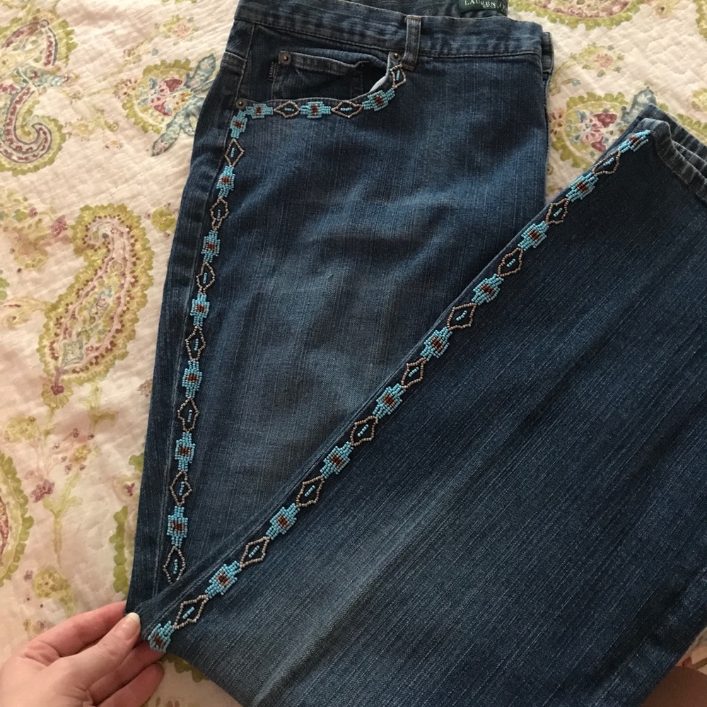Ralph Lauren Beaded Jeans