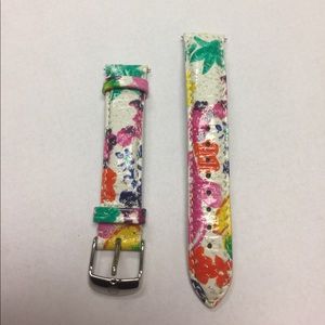 Michele leather floral print band