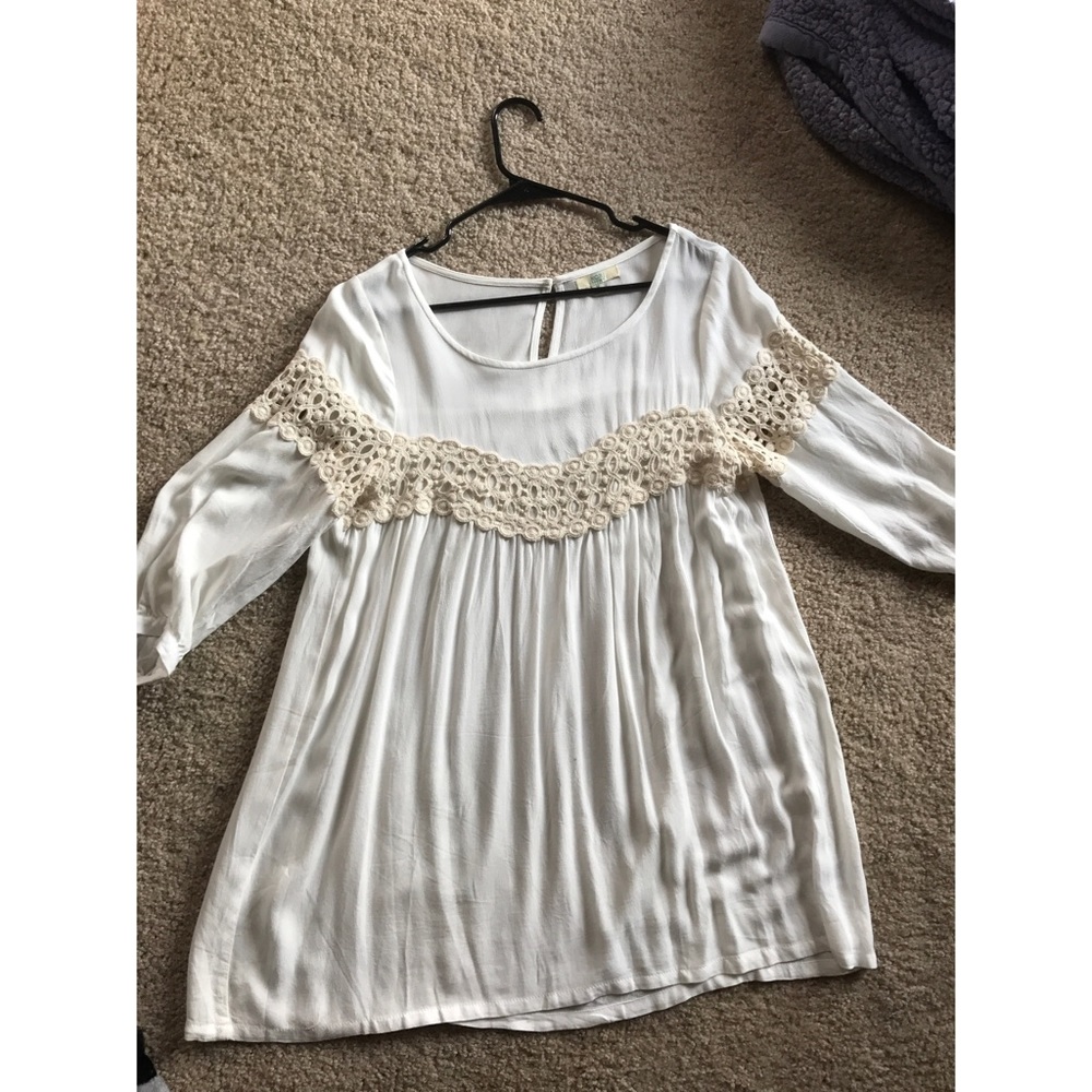 Long sleeve white dress