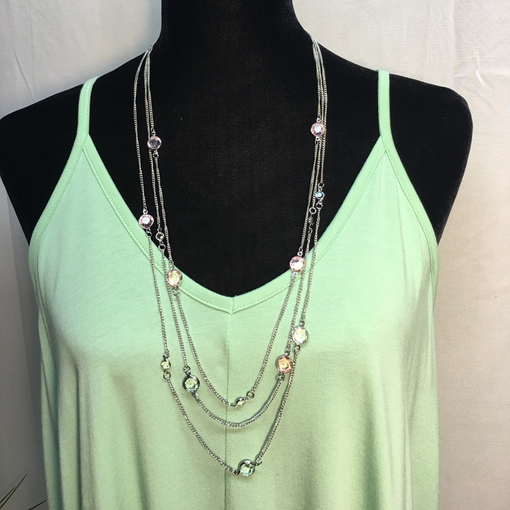 Three tier necklace Silver or gold