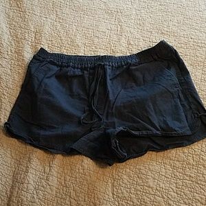 Loft outlet navy blue drawstring shorts, large.