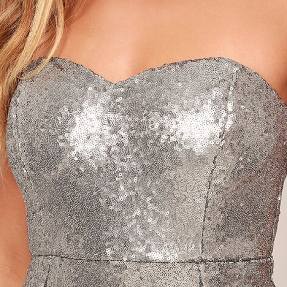 HP Strapless Sequin Mermaid Dress - Picture 4 of 7