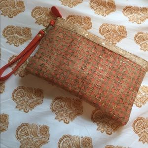 SALE! New Cork Clutch with Gold