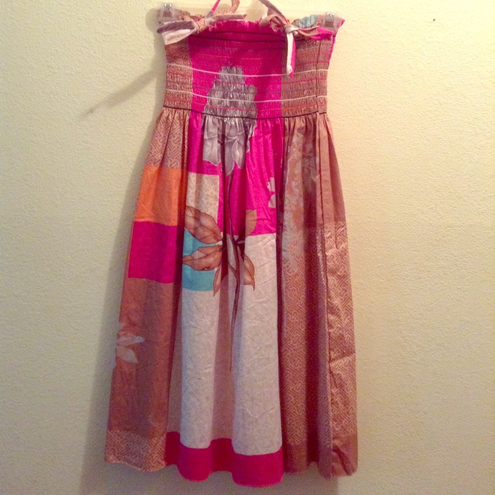 A strapped dress