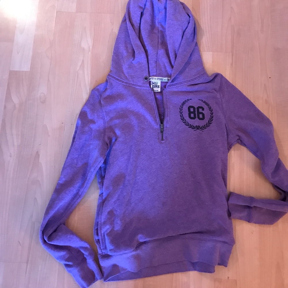 PINK purple quarter zip hoodie
