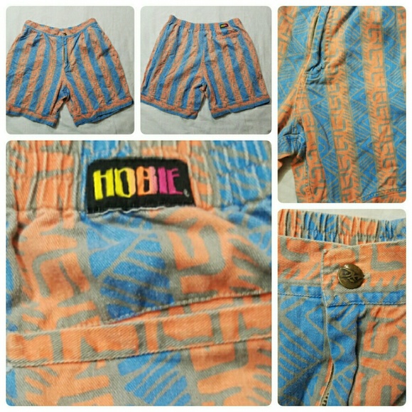 Vintage Hobie Mens Orange and Blue Shorts Size XL - Picture 1 of 1