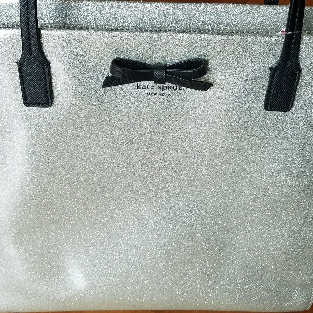 🚫SOLD✔ NWT Kate Spade Taden Mavis St Silver Tote - Picture 2 of 8