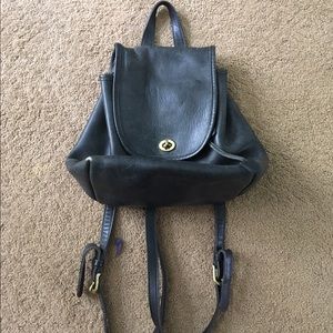 Authentic Vintage Leather Coach Backpack