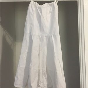 White skater dress