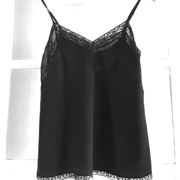 Twelfth Street by Cynthia Vincent Tops - Twelfth street silk black lace cami