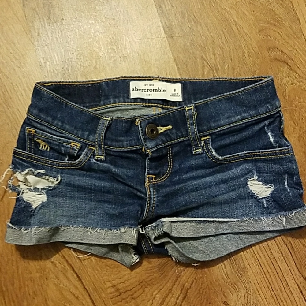 A&F KIDS distressed shorts