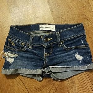 A&F KIDS distressed shorts