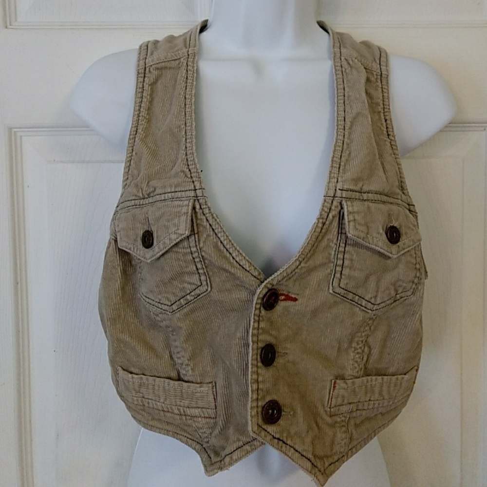 Tan corduroy vest