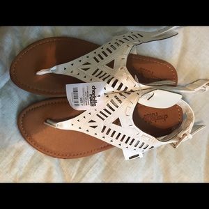 NWT white sandals