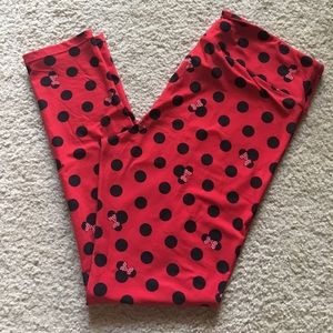 Red with Black Minnie TC LuLaRoe Disney Leggings