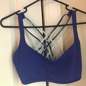 Lululemon Free To Be Bra (Wild), Blue, Size 12