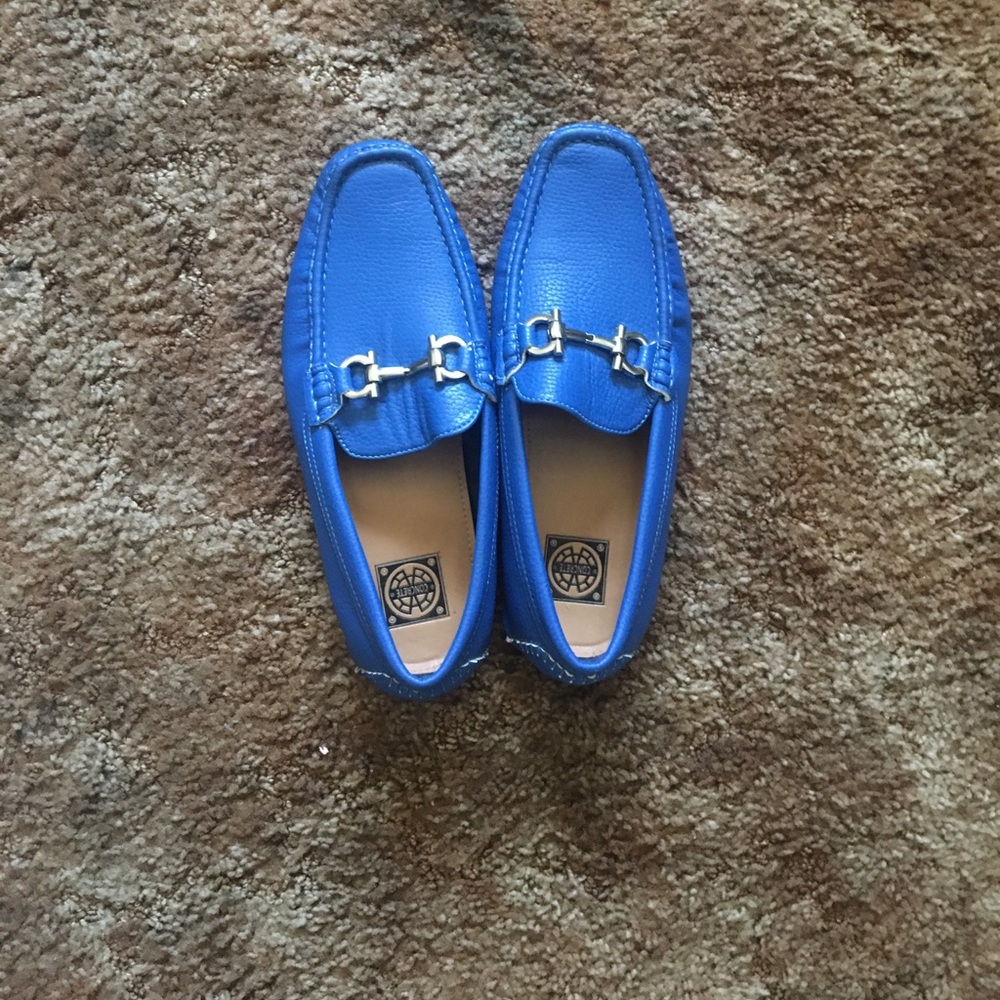 Blue loafers