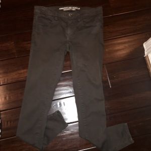 Army green/gray jeggings American eagle