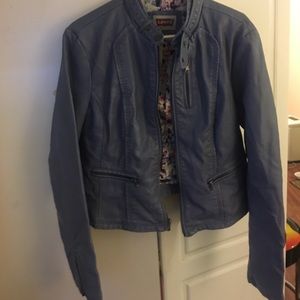 Levi's Periwinkle faux leather jacket, never worn