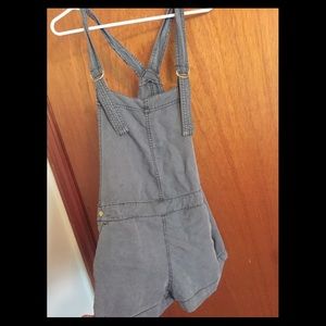H&M----Adorable army green shorts overalls!