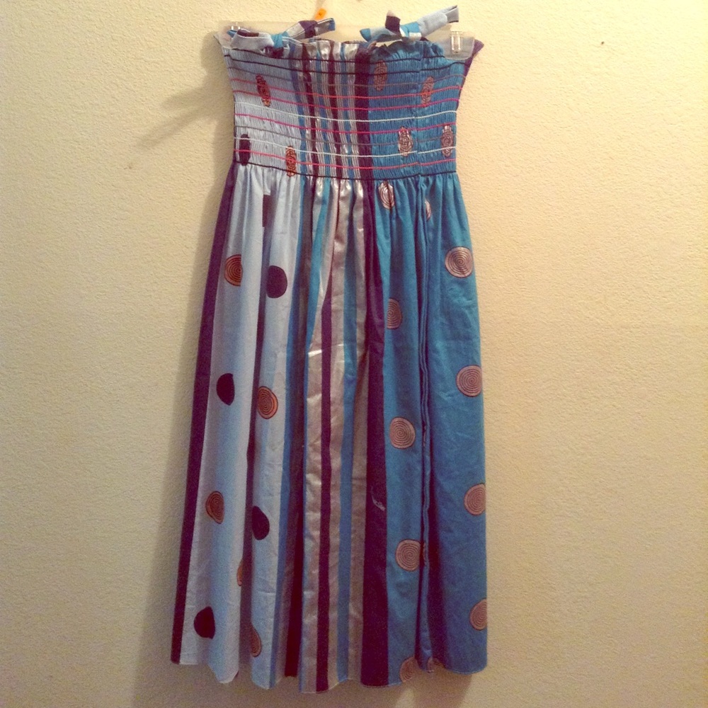A strapped dress