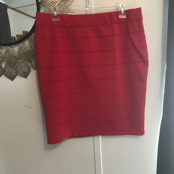 Red Mini Skirt - Picture 1 of 3