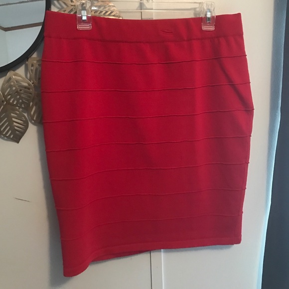 Red Mini Skirt - Picture 2 of 3