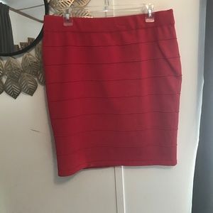 Red Mini Skirt