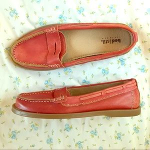 Bed Stu red leather loafers