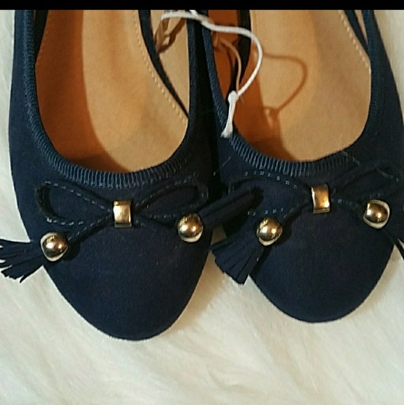 Navy blue flats - Picture 2 of 4