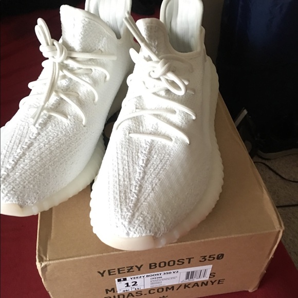 Creme White Yeezy Boost With Receipt! Size 12 - Picture 1 of 4