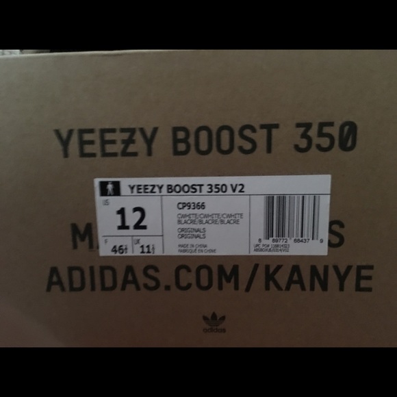 Creme White Yeezy Boost With Receipt! Size 12 - Picture 2 of 4