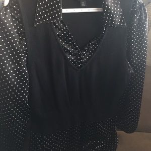 Polka dot dress top