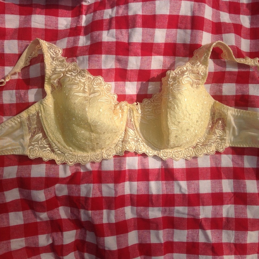 Baby Yellow Lace Bra